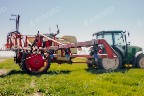 Preview: View of Tractor Ready to Spraying Herbicides