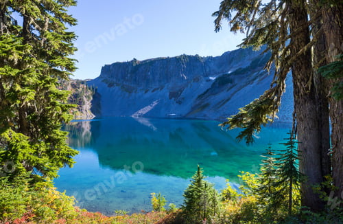 Mountains lake