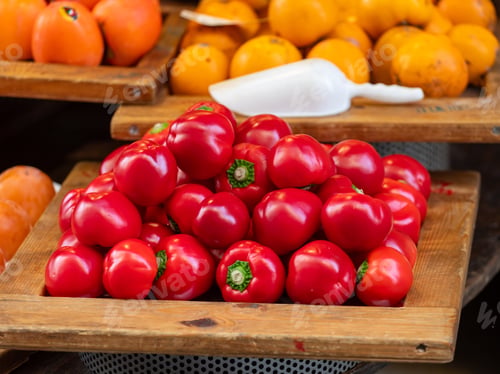 Preview: Papaccelle peppers on display at local market stall