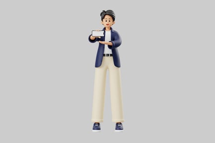 Preview: Casual character holding phone