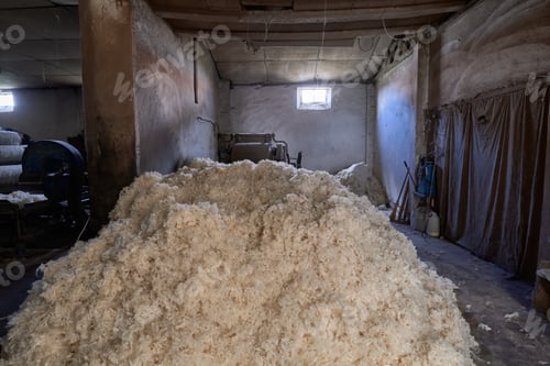 Preview: Preparing of the merino wool for later being a blanket