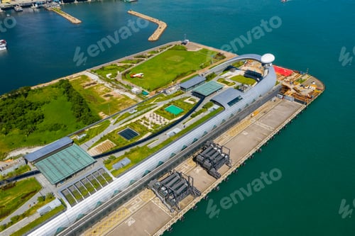 Preview: Kai Tak, Hong Kong 06 September 2019: Cruise terminal building in Hong Kong