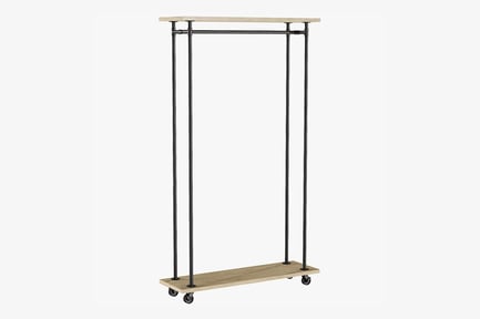 Preview: Rolling Clothes Rack - Industrial Style