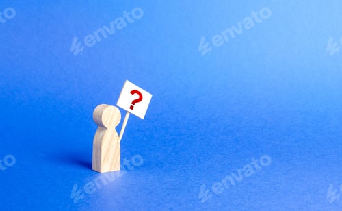 Preview: A person figurine with a question mark