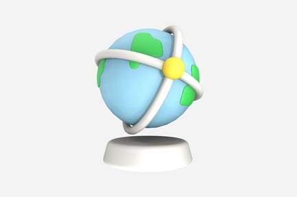 Preview: Globe Network 3D Illustrations