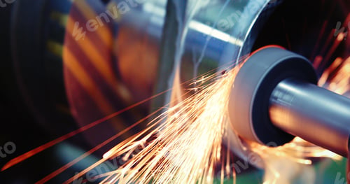 Preview: machine tool in metal factory with drilling cnc machines