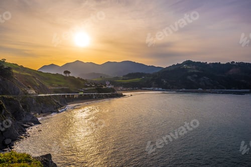 Preview: Details of the Geopark in Sakoneta in Deba at low tide. Basque Country