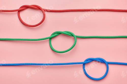 Preview: Braided nylon ropes tied the knot