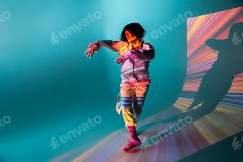 Preview: Female dancer under bright light
