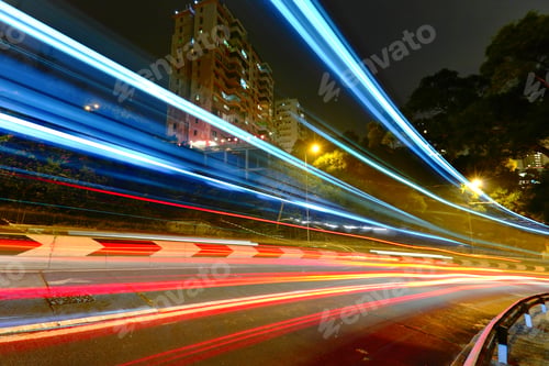 Preview: highway light trails