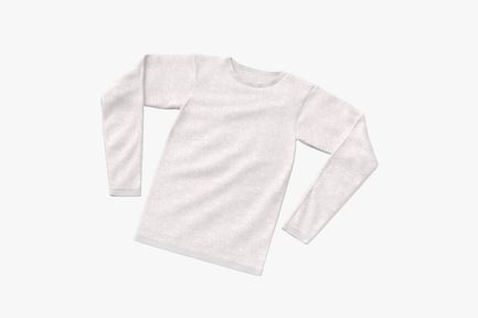 Preview: White Heather Long Sleeve Crew Neck Shirt