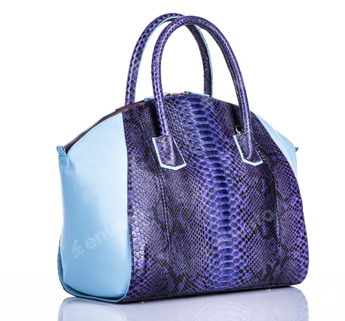 Preview: Fashionable woman's stylish bag isolated on white background.