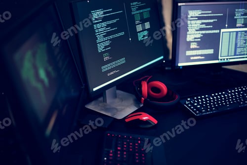 Preview: Computer code on screens