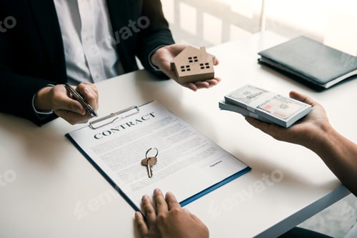 Preview: Home agents are sending pens to customers signing a contract to buy a new home.
