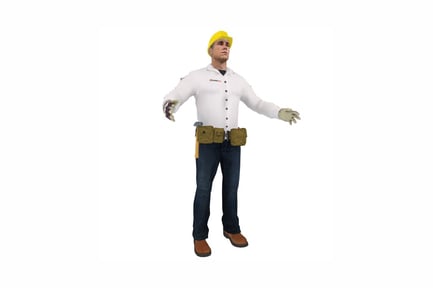 Preview: Construction worker with extended arms