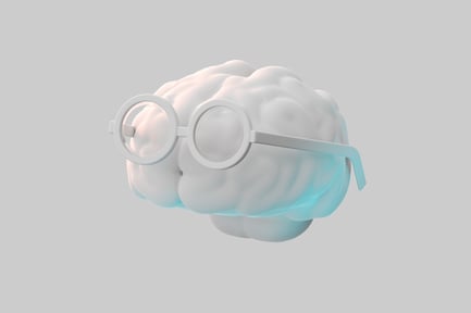 Preview: Brain with circle glasses