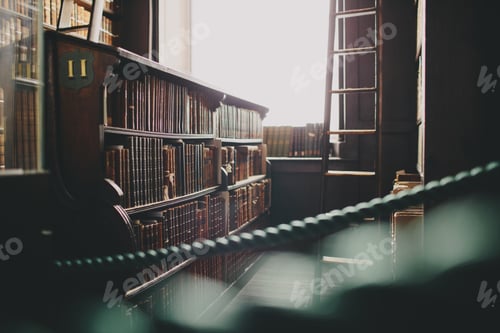 Preview: A book shelf in The Trinity College Library in Dublin, Ireland