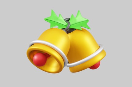 Preview: A pair of Christmas bells.