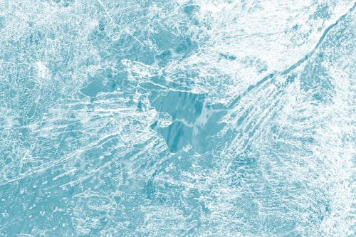 Preview: Ice surface texture macro shot on a blue backgrond wallpaper