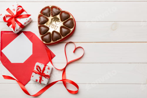 Preview: Romantic Heart Gifts for Anniversaries on Wood Surface