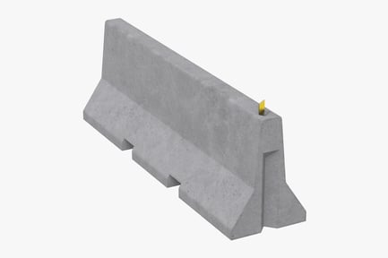 Preview: Concrete Road Barrier - Clean And Weathered