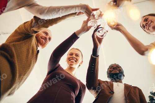 Preview: People Toasting at Office Party
