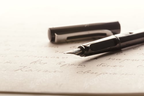 Preview: Fountain Pen on Written Page