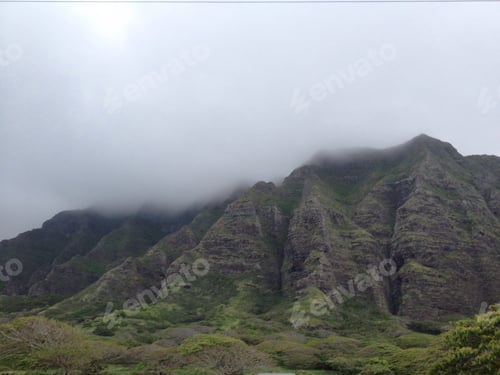 Preview: Foggy mountains in Hawaii