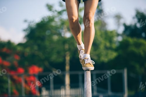 Preview: Walking on steel pipe