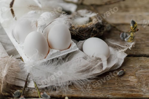 Preview: Stylish Easter rustic still life