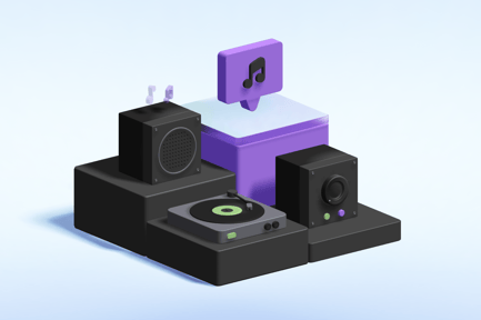 Visualização: Conjunto de alto-falantes