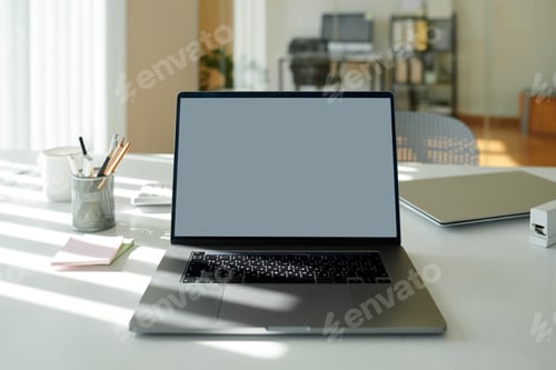 Preview: Laptop with Empty Screen