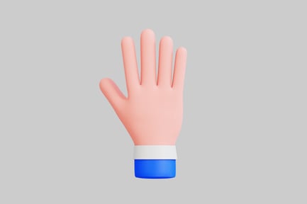 Preview: Hand with extended fingers