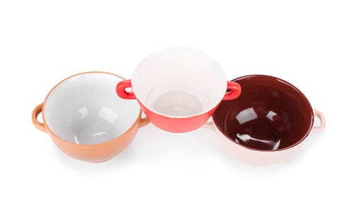 Preview: Soup bowls on background.