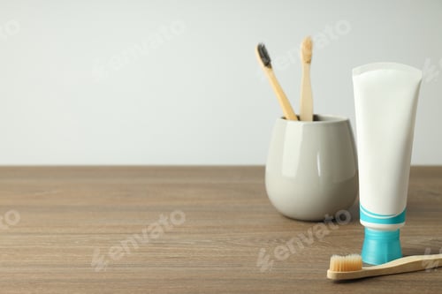 Preview: Concept of tooth or oral care, space for text