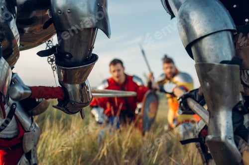 Preview: Medieval knights standing opposite each other