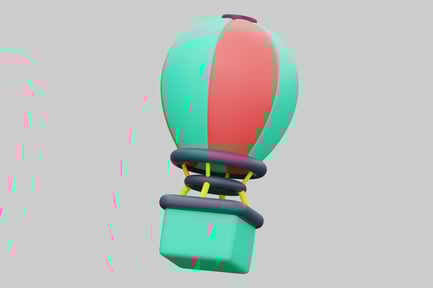 Visualização: Brinquedo de balão de ar quente de desenho animado