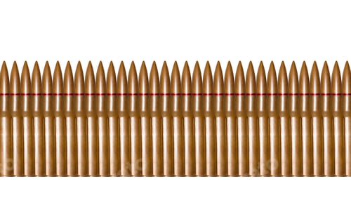 Preview: Rifle bullets in a row