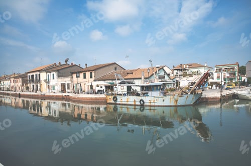 Preview: Houses on the canal port of Cesenatico