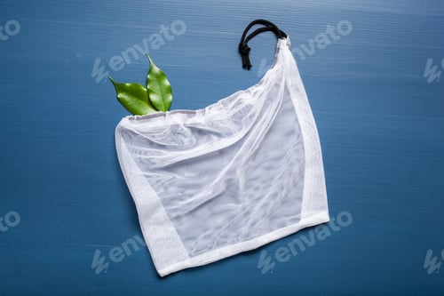 Preview: reusable mesh nylon bag, plastic free zero waste concept