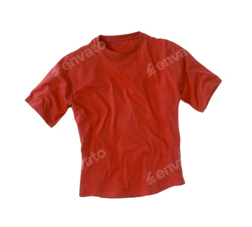 Preview: Red T-Shirt on a White Background
