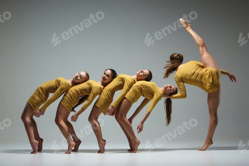 Preview: The group of modern ballet dancers