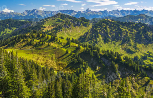 Preview: View from the Hochgrat mountain near Oberstaufen