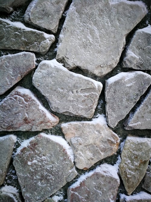 Preview: Stone road background in winter