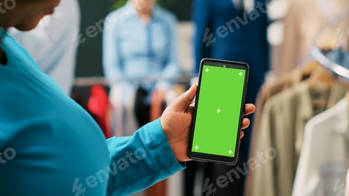 Preview: Smartphone with green screen template