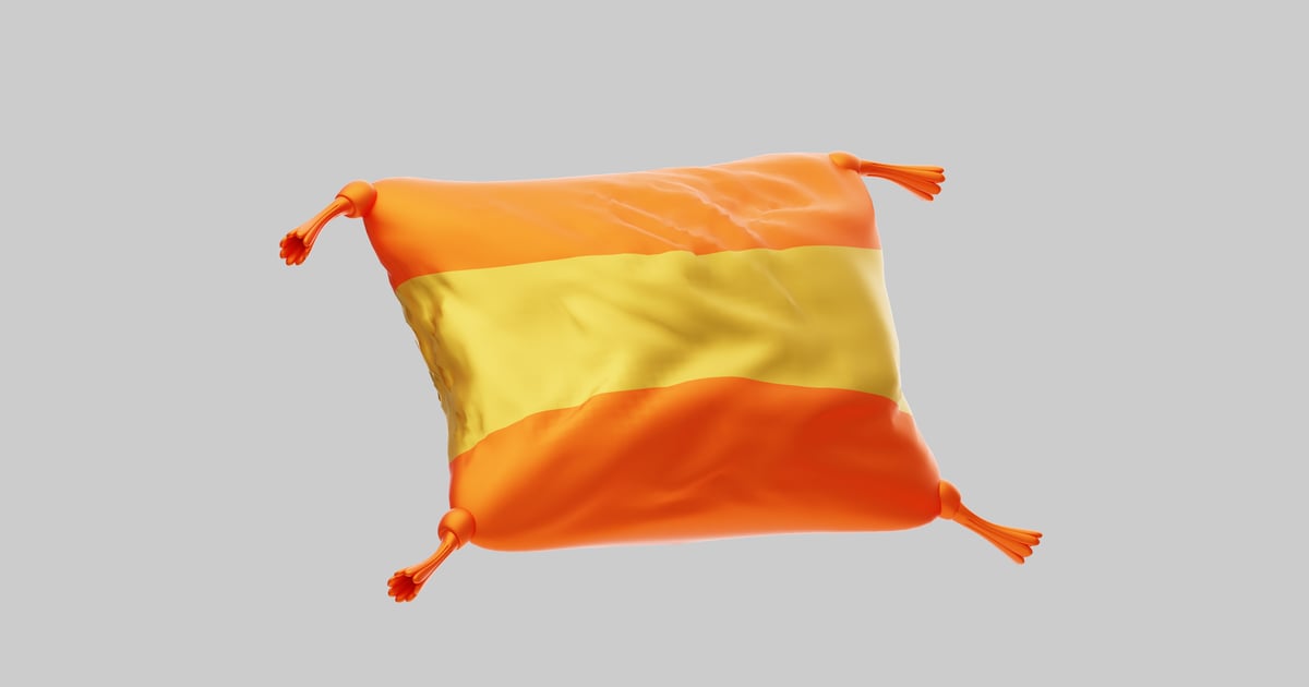 Orange yellow square data packet 3D, Incl. data & fabric - Envato