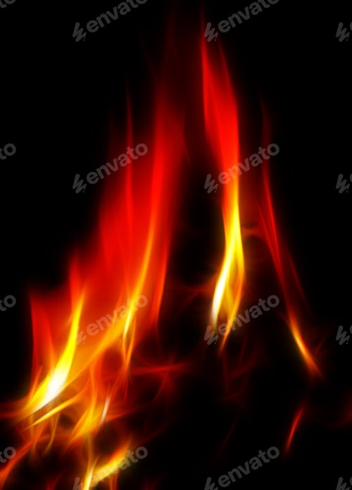 Preview: abstract hot fire on black