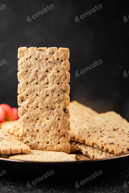 Preview: cracker whole grain healthy food durum wheat cookies tasty snack fresh gourmet food
