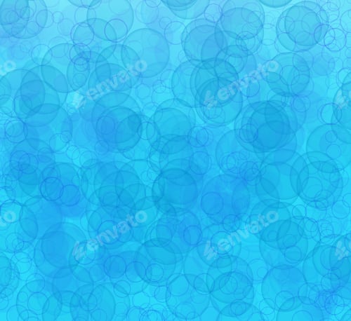 Preview: Abstract blue background with transparent bubbles pattern