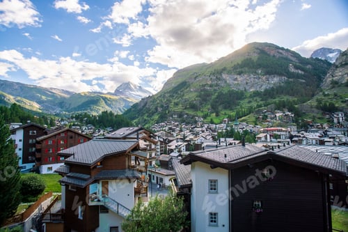 Preview: A serene mountain village basking in the gentle sunlight